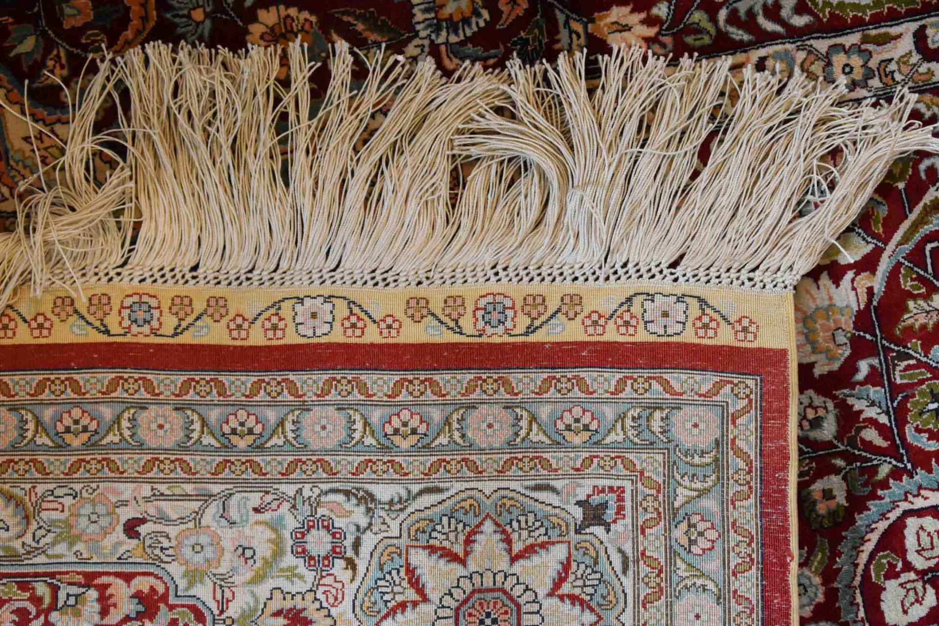 Silk carpet Hereke - Image 5 of 5