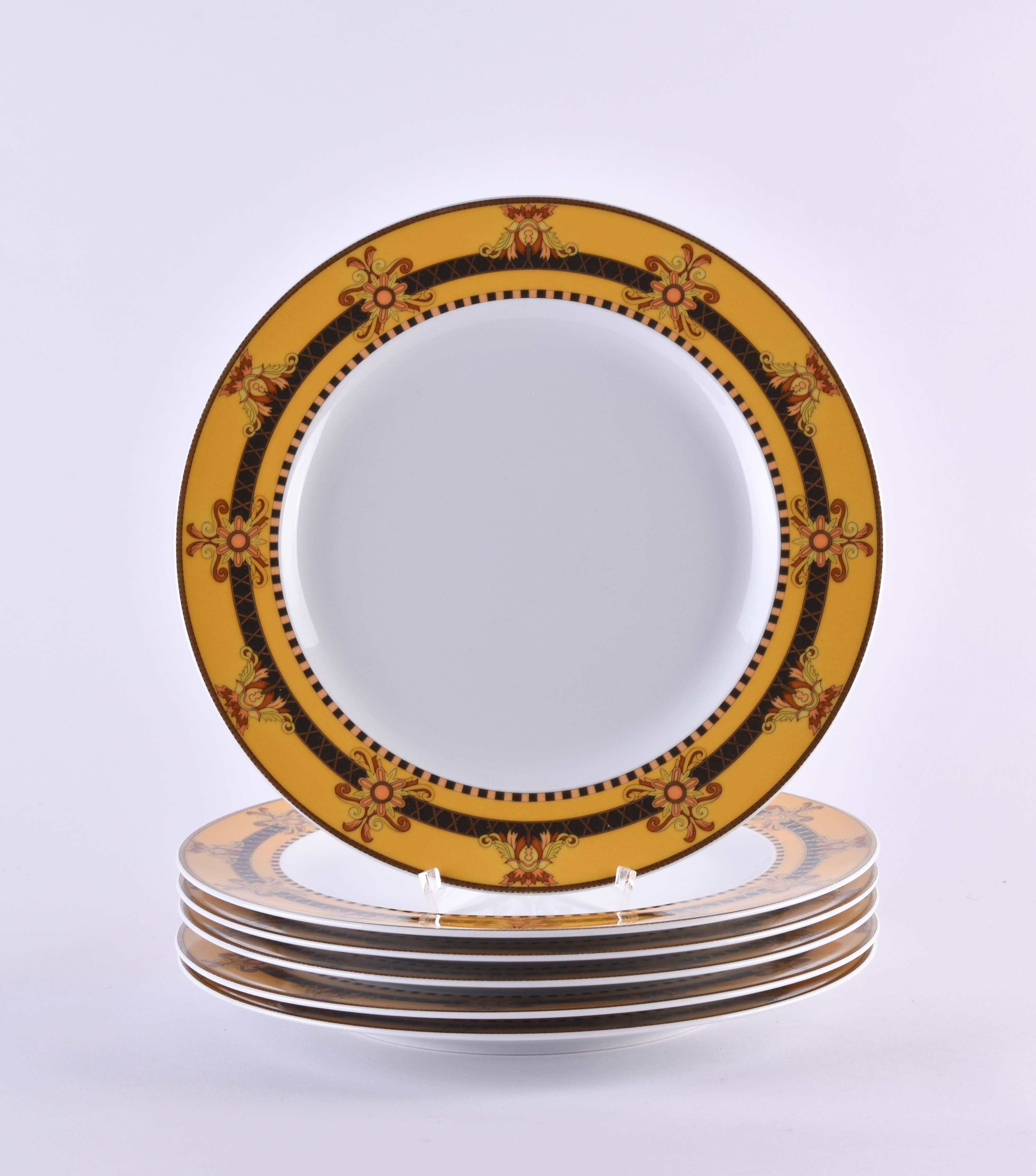 6 Rosenthal Versace Barocco dinner plates