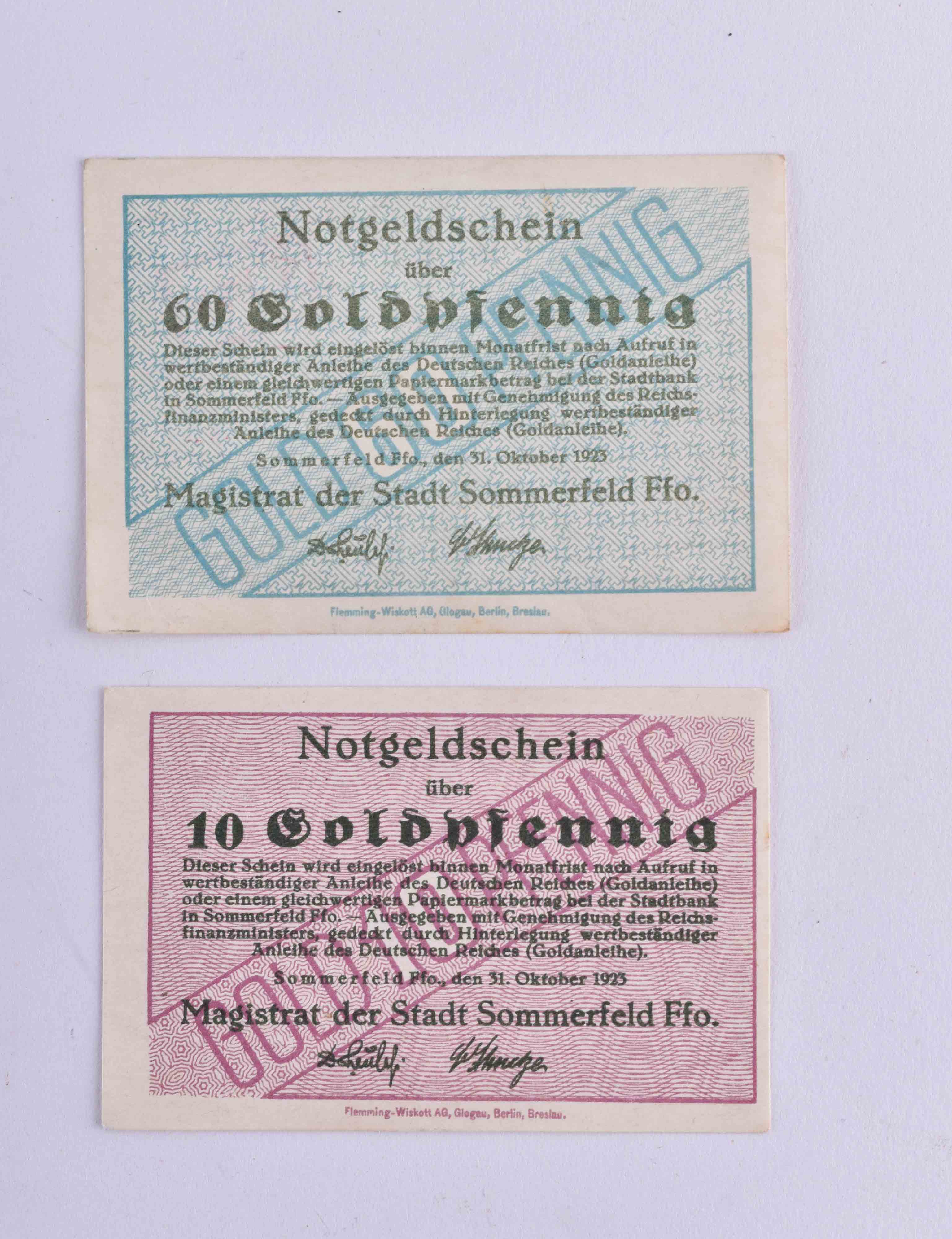 wertbeständiges Notgeld