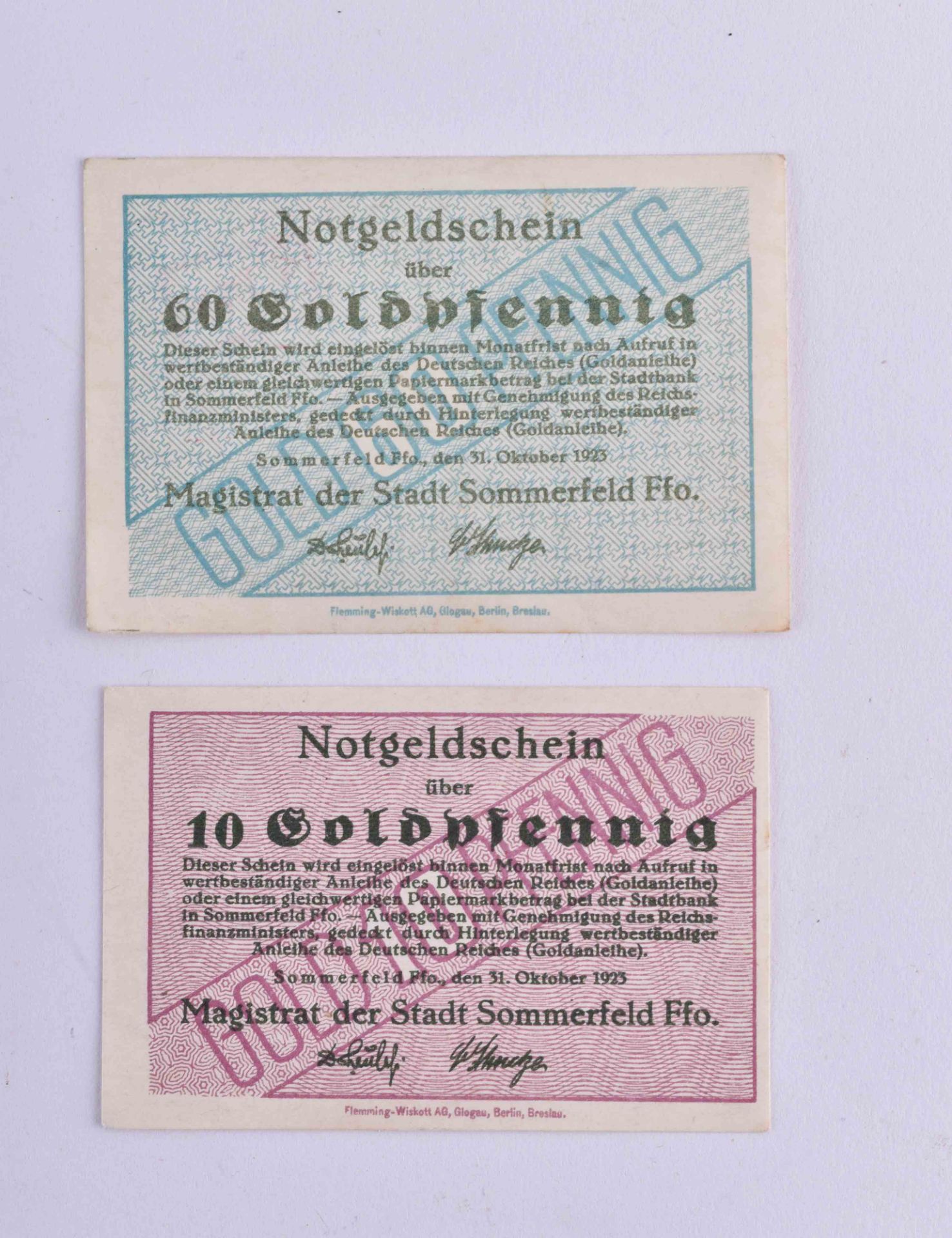 wertbeständiges Notgeld