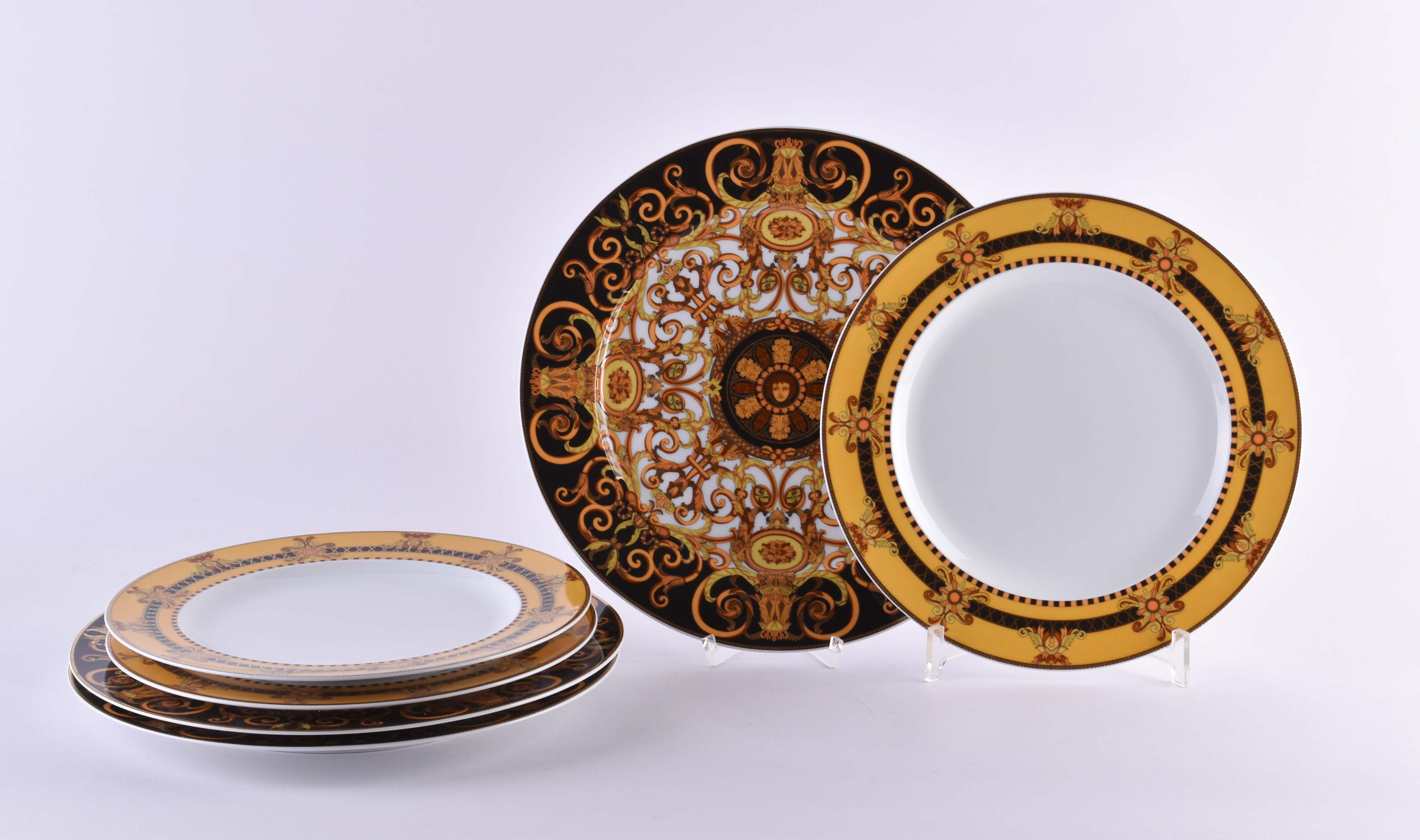 Group of porcelain, dinner plates Rosenthal Versace Barocco 