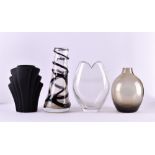 Group of glass designer vases 60s - 70s
