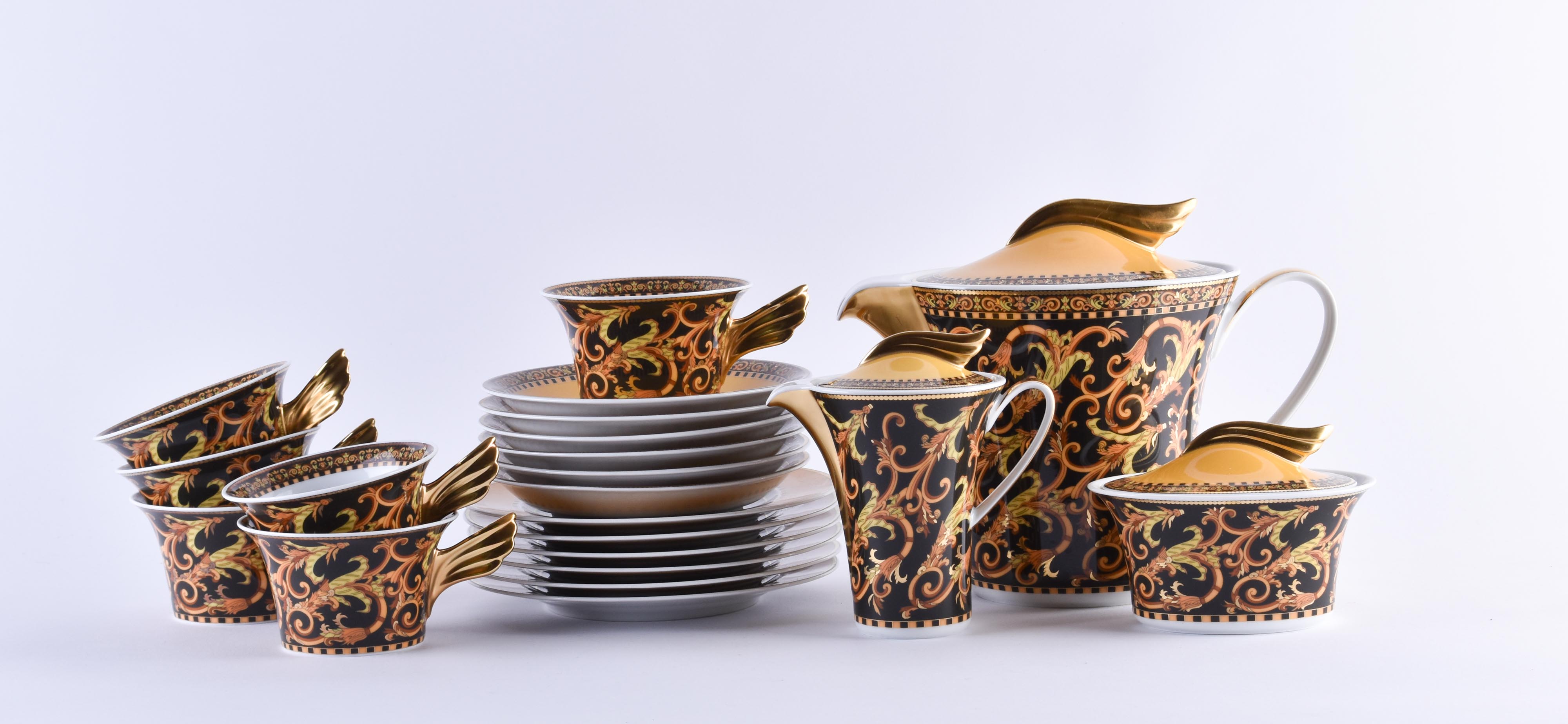 Tea service 6 people Rosenthal Versace Barocco Medusa - Image 2 of 4