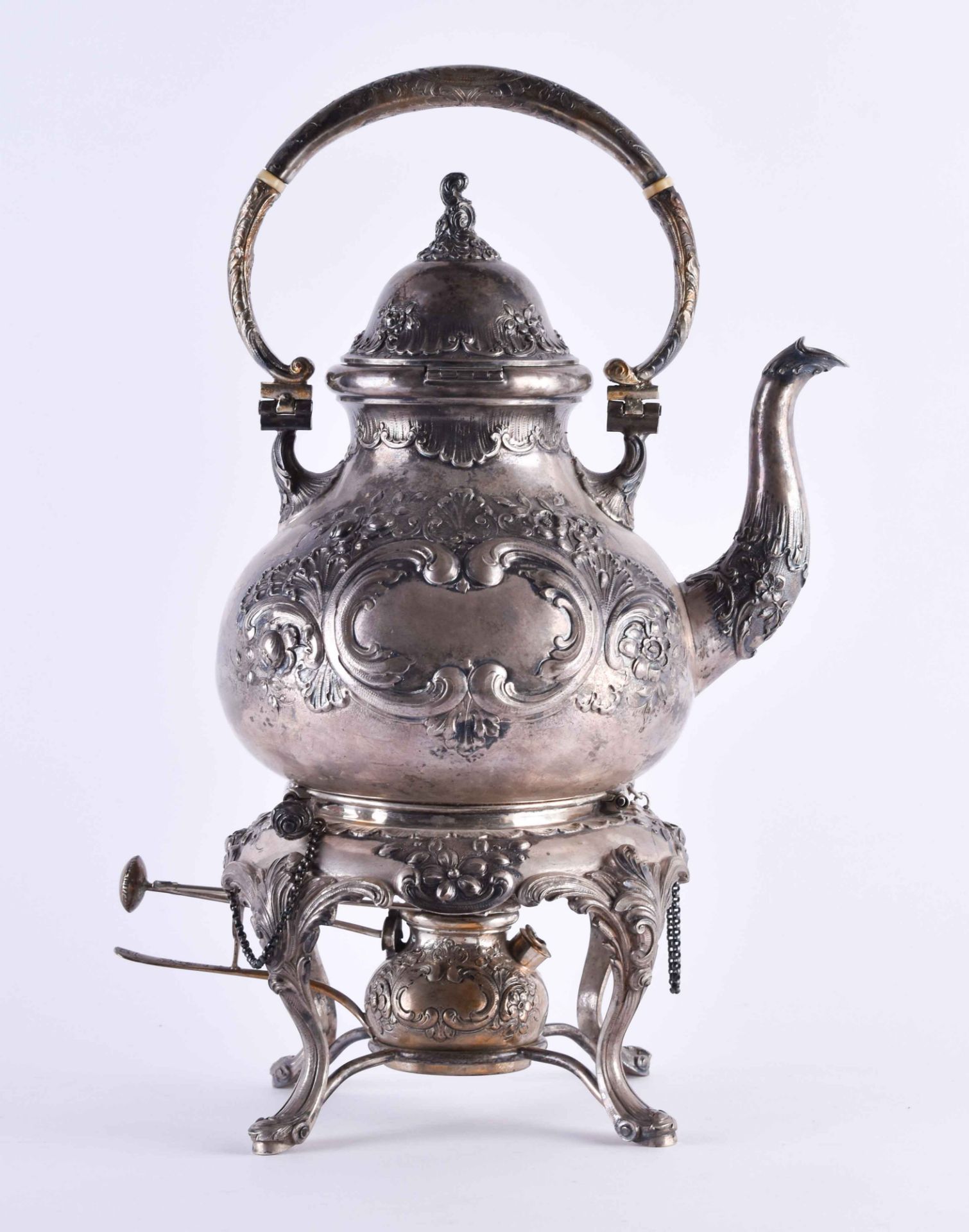 Tea kettle on rechaud, German around 1900 - Image 3 of 3