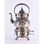 Tea kettle on rechaud, German around 1900