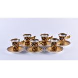 6 mocca cups/espresso cups & 6 saucers Rosenthal Versace Barocco 