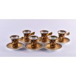 6 mocca cups/ espresso cups & 6 saucers Rosenthal Versace Barocco 
