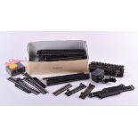 A group of model railway accessories