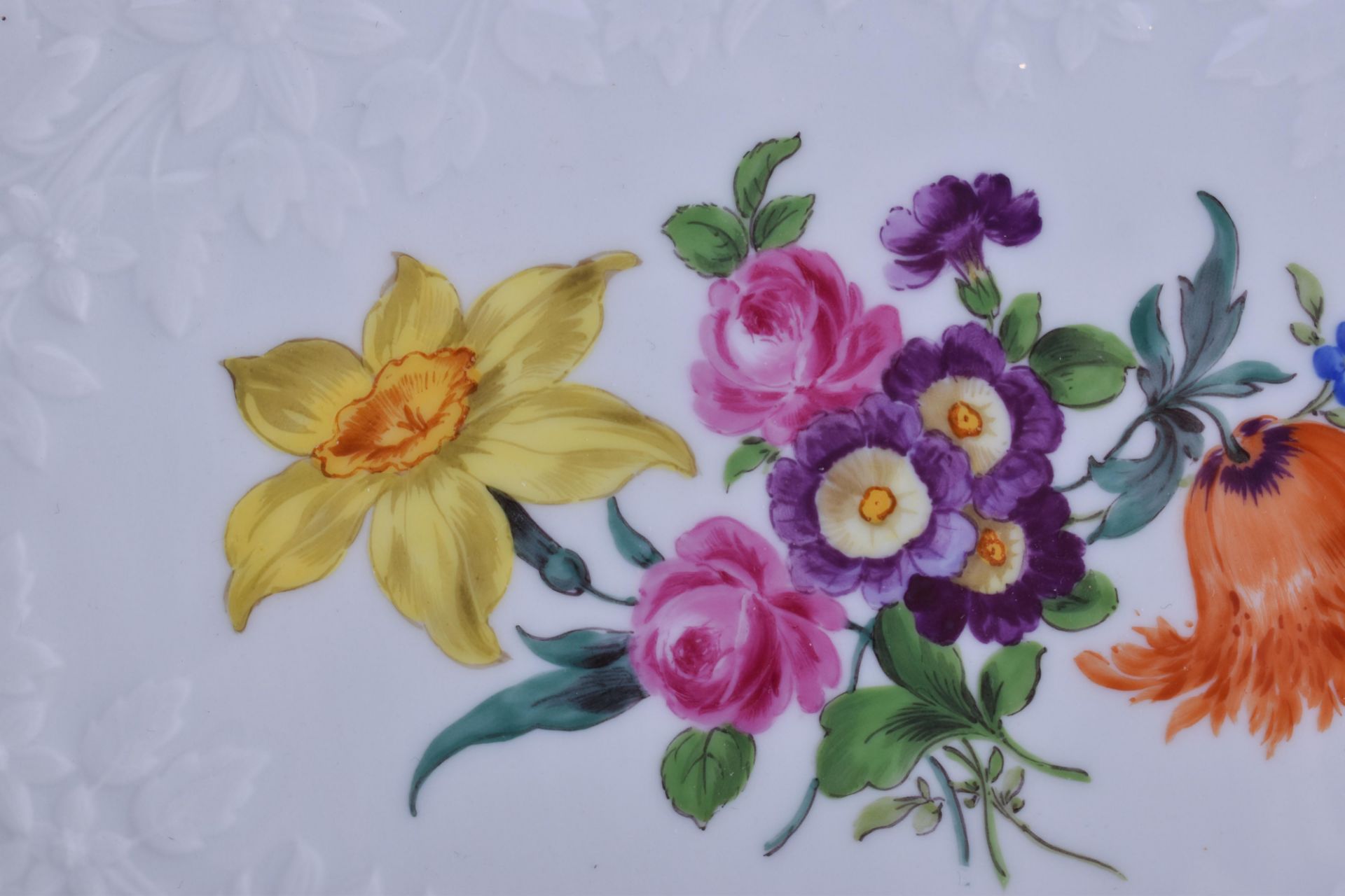 Anbietschale mit Gotzkowski Blütenrelief Meissen - Bild 3 aus 4