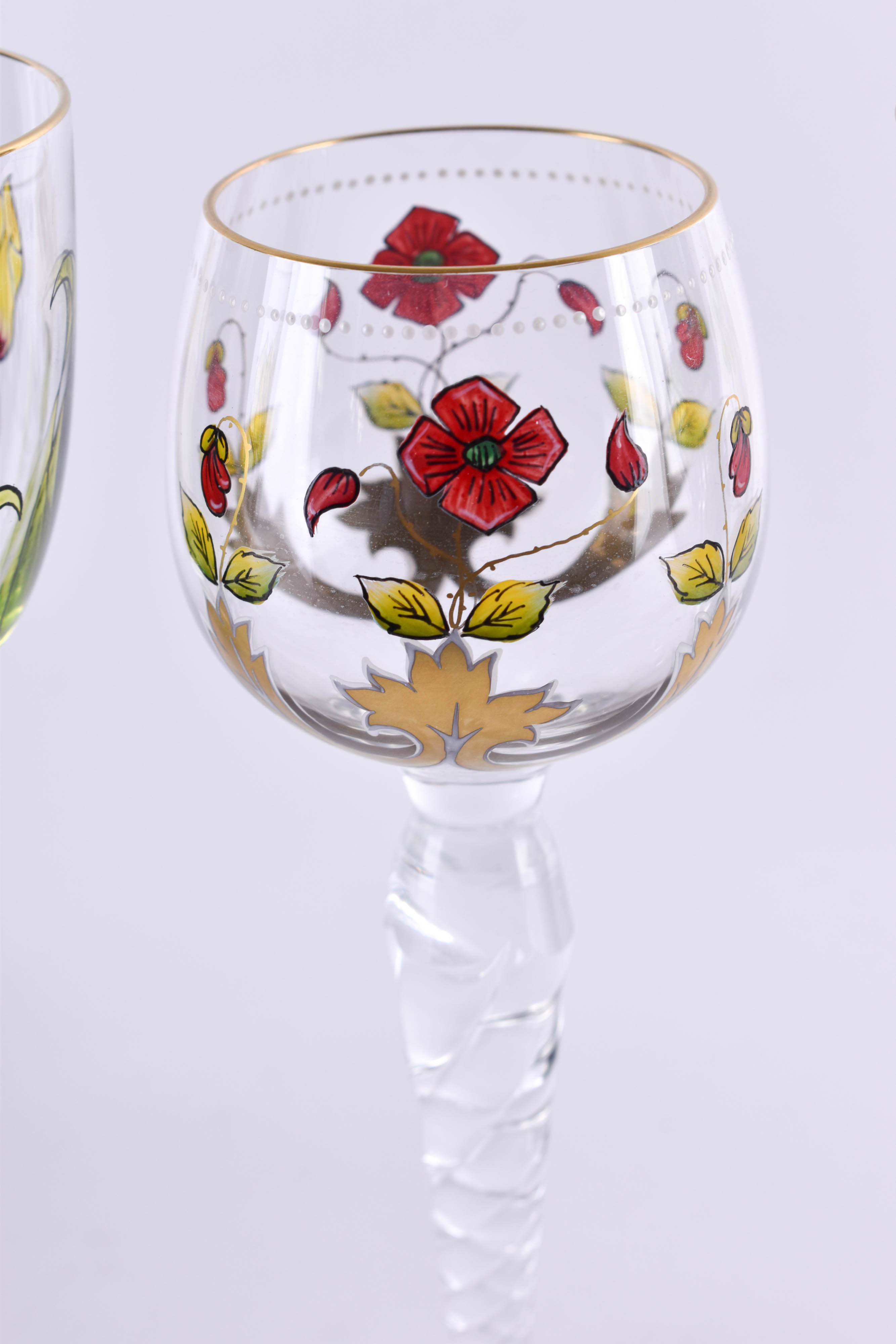 4 Theresienthal wine glasses - Image 3 of 4