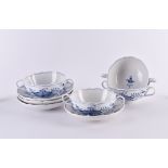 4 soup cups & 4 saucers Meissen