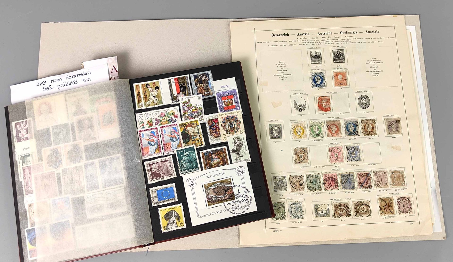 Sammlung Briefmarken Österreich, Schweiz ab 1862