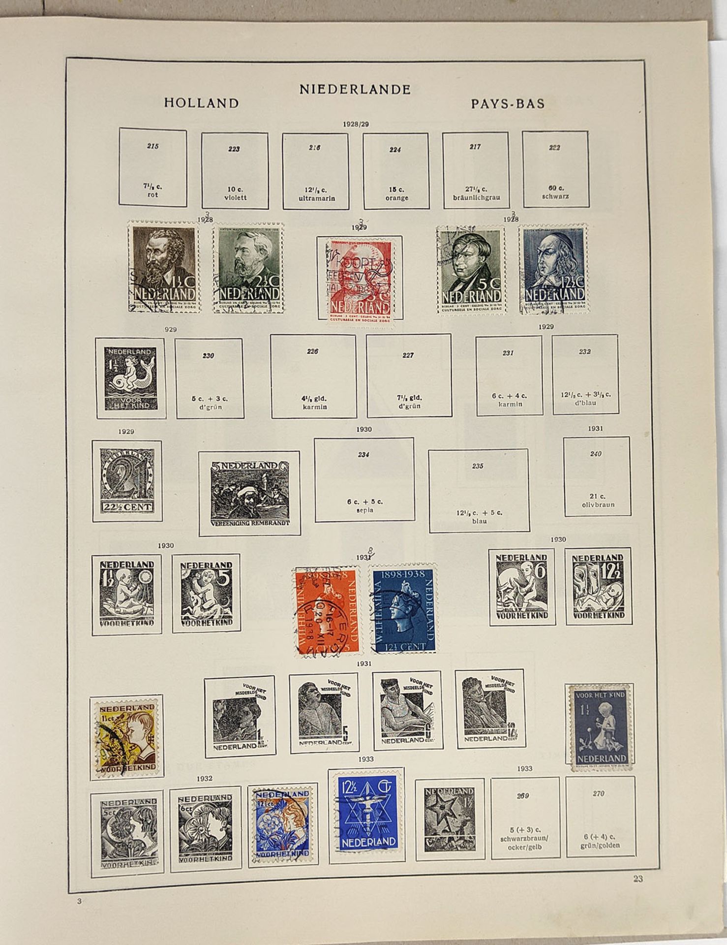 Sammlung Briefmarken Belgien, Niederlande 1867/1937 - Bild 2 aus 6