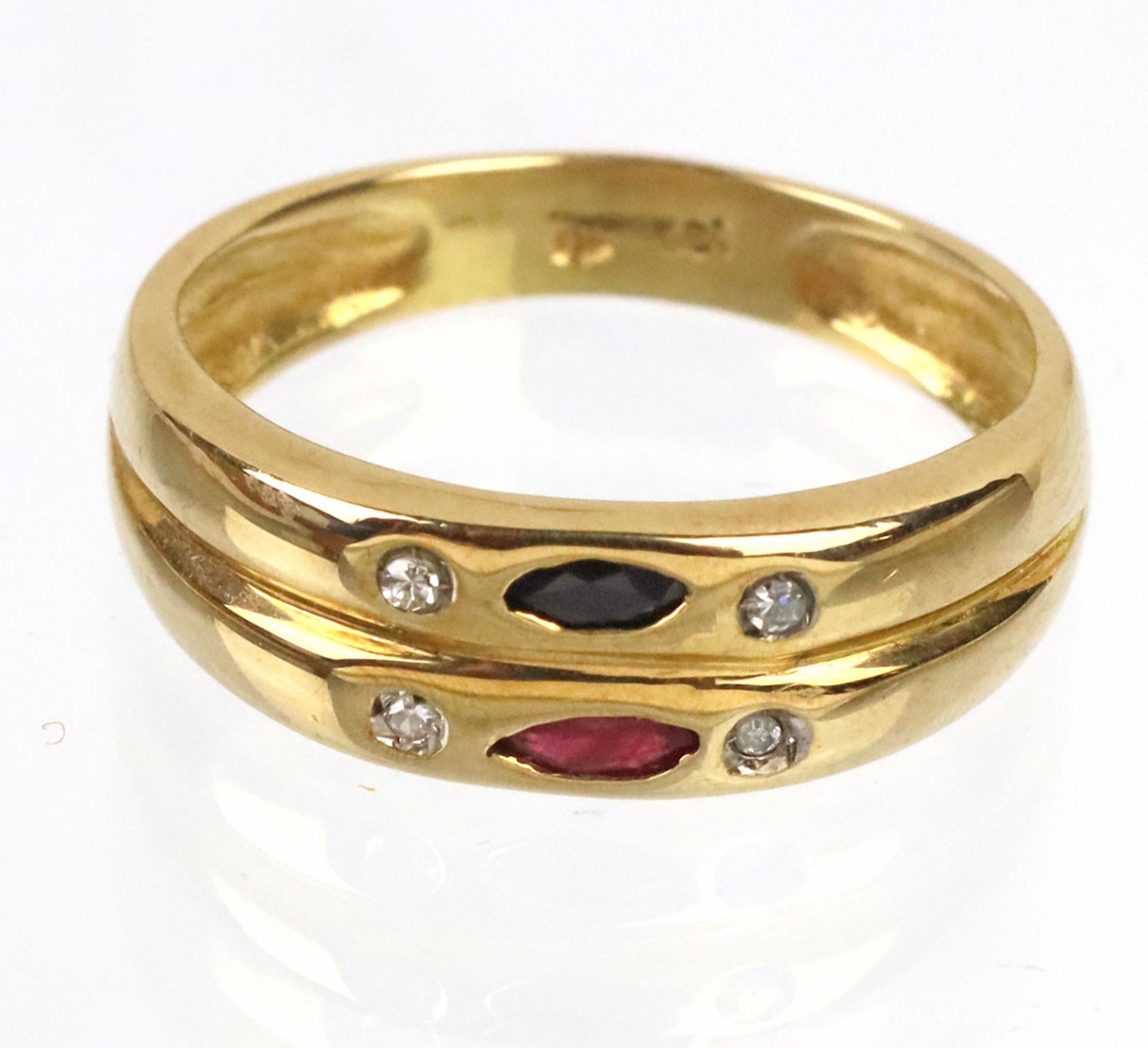 Saphir Rubin Brillant Ring - GG 333