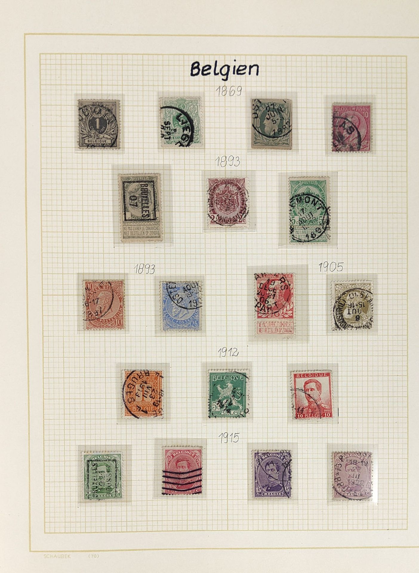 Sammlung Briefmarken Belgien, Niederlande 1867/1937 - Image 3 of 6