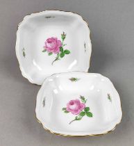 Meissen 2 Anbietschalen *Rote Rose*