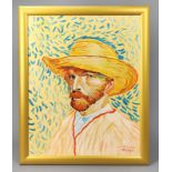 Selbstbildnis nach Vincent van Gogh