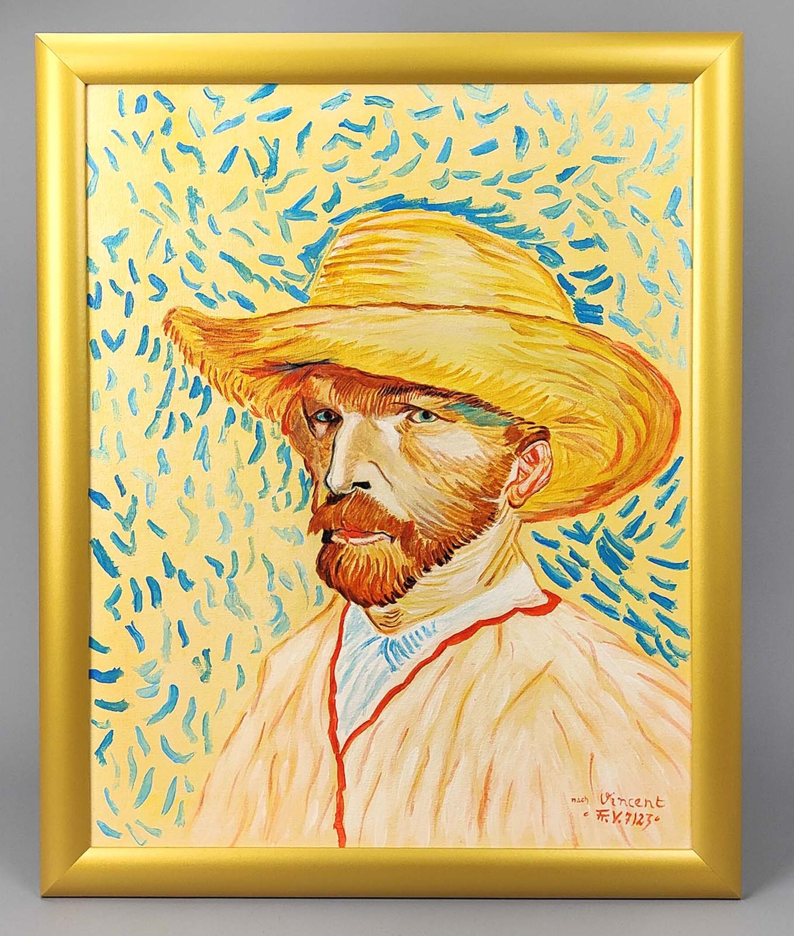 Selbstbildnis nach Vincent van Gogh