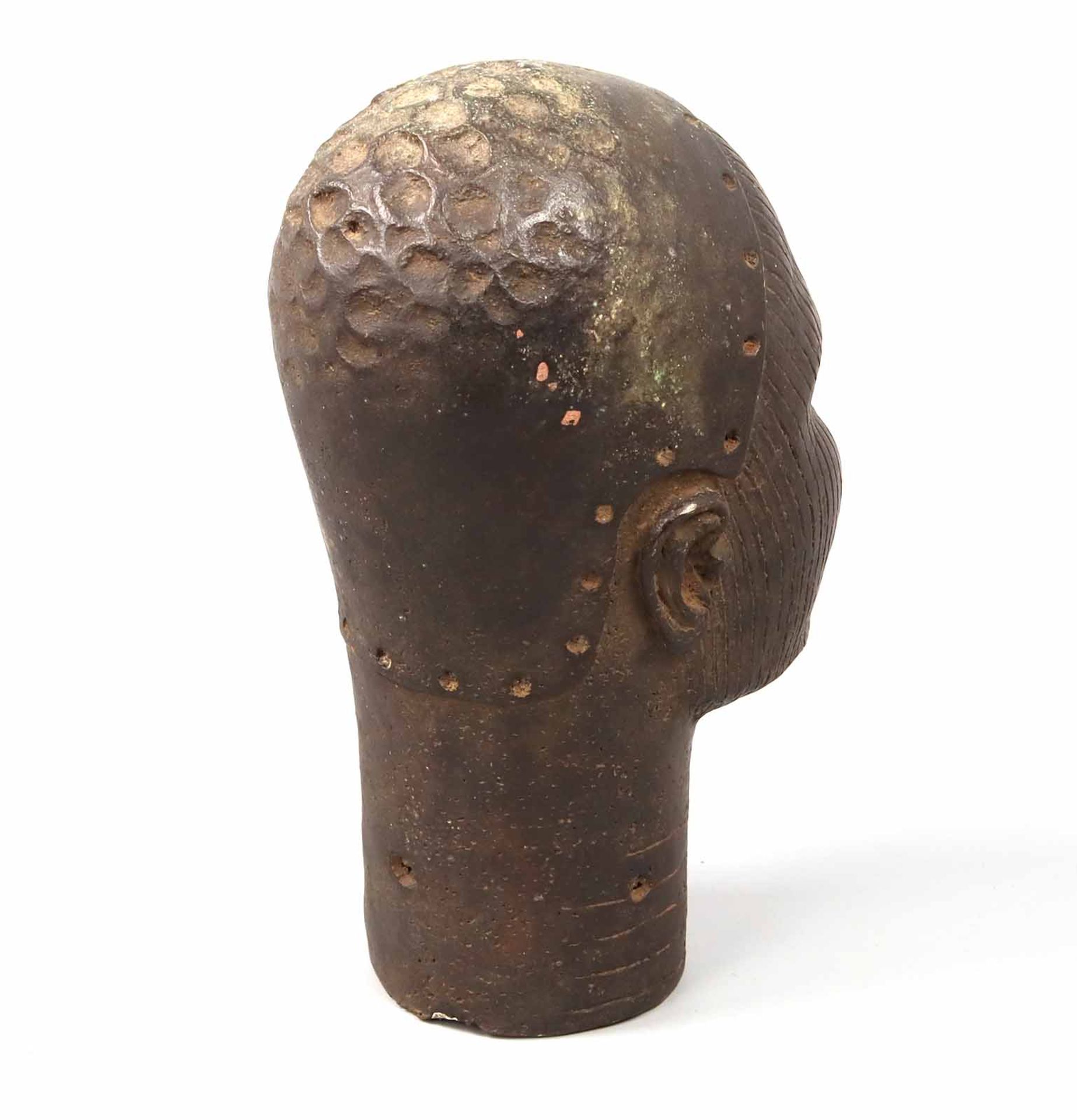 afrikanischer Bronzekopf - Bild 2 aus 2