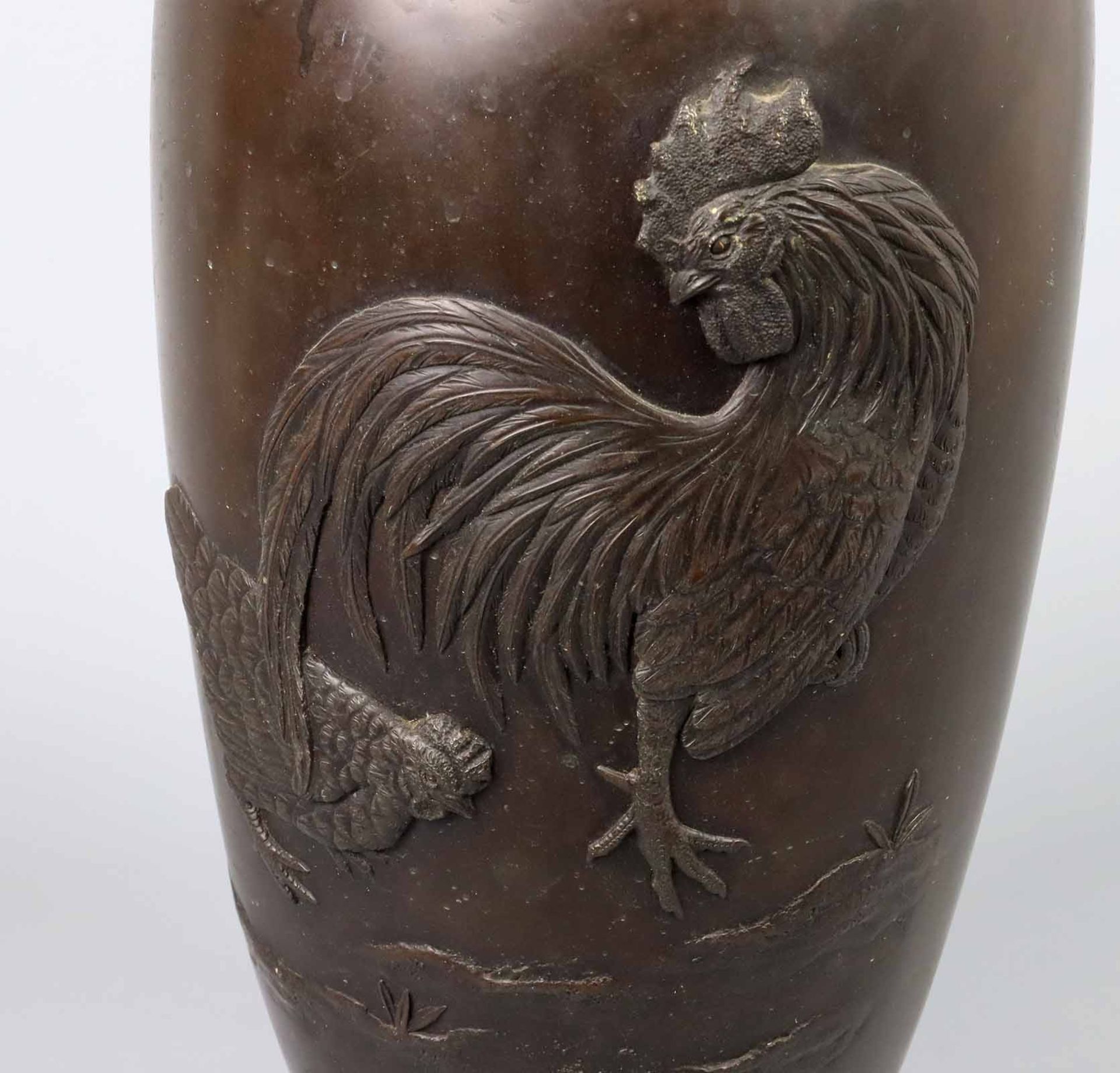 Bronze Vase Japan 19. Jhd. - Image 2 of 3