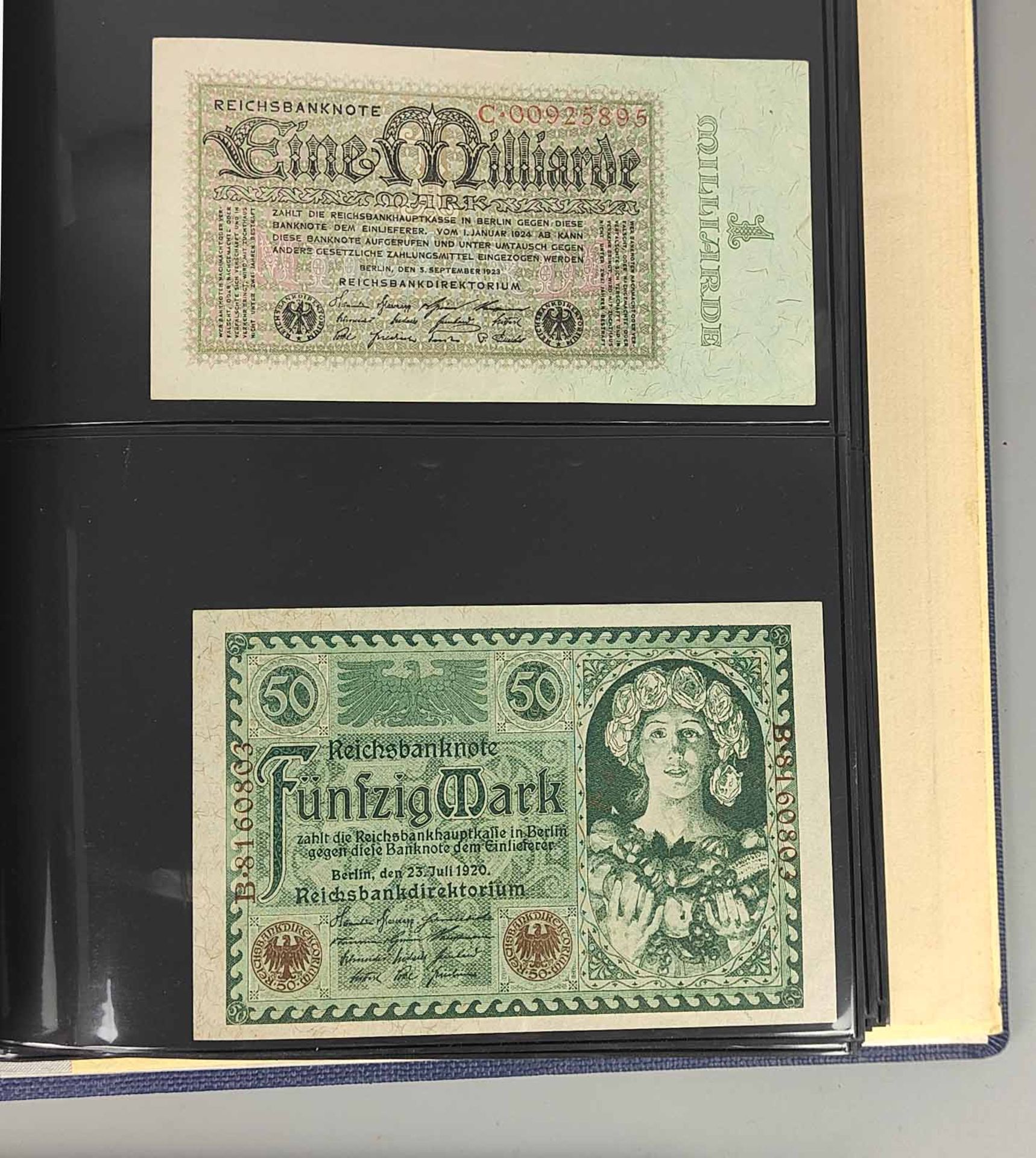 Sammlung Geldscheine u.a. in 2 Alben ab 1906 - Image 4 of 4