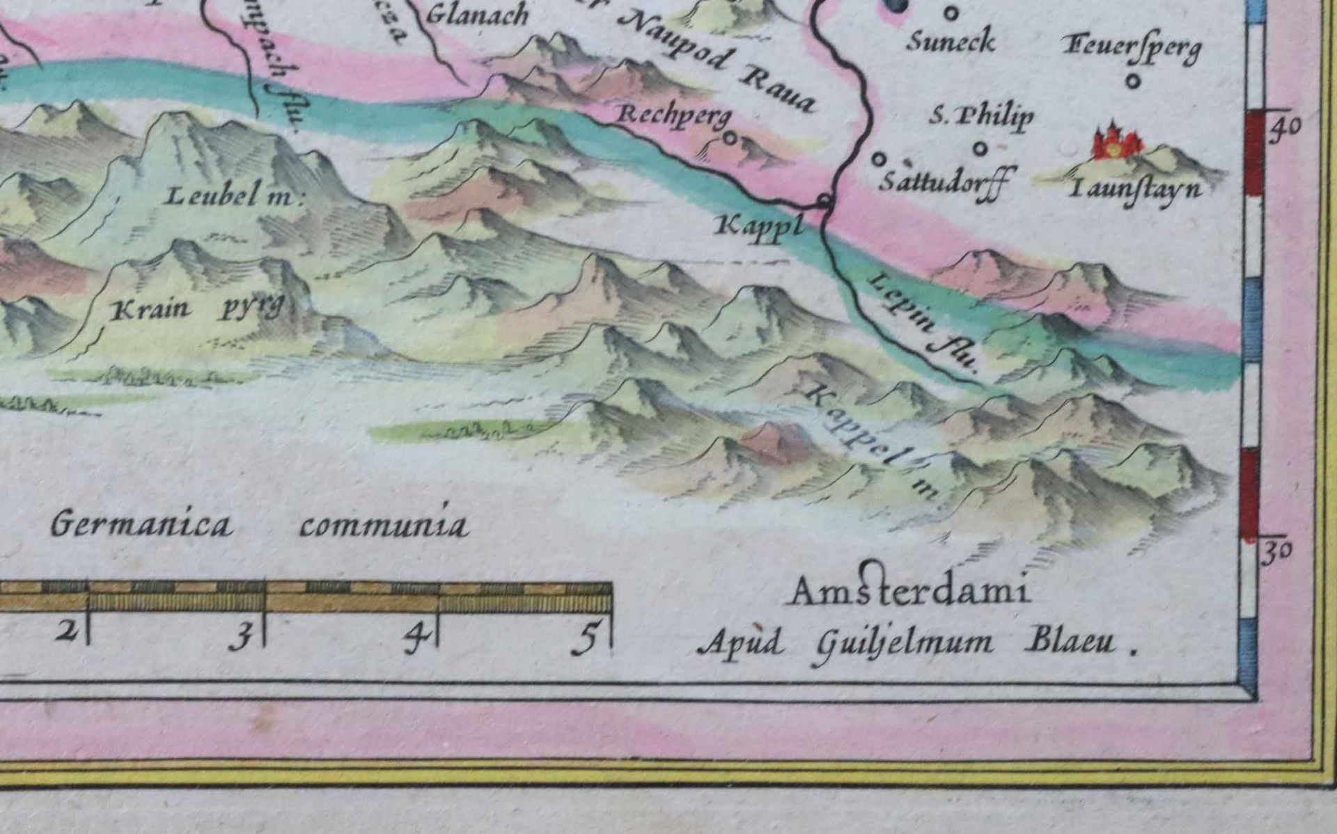 historische Kupferstich Landkarte - Image 3 of 3