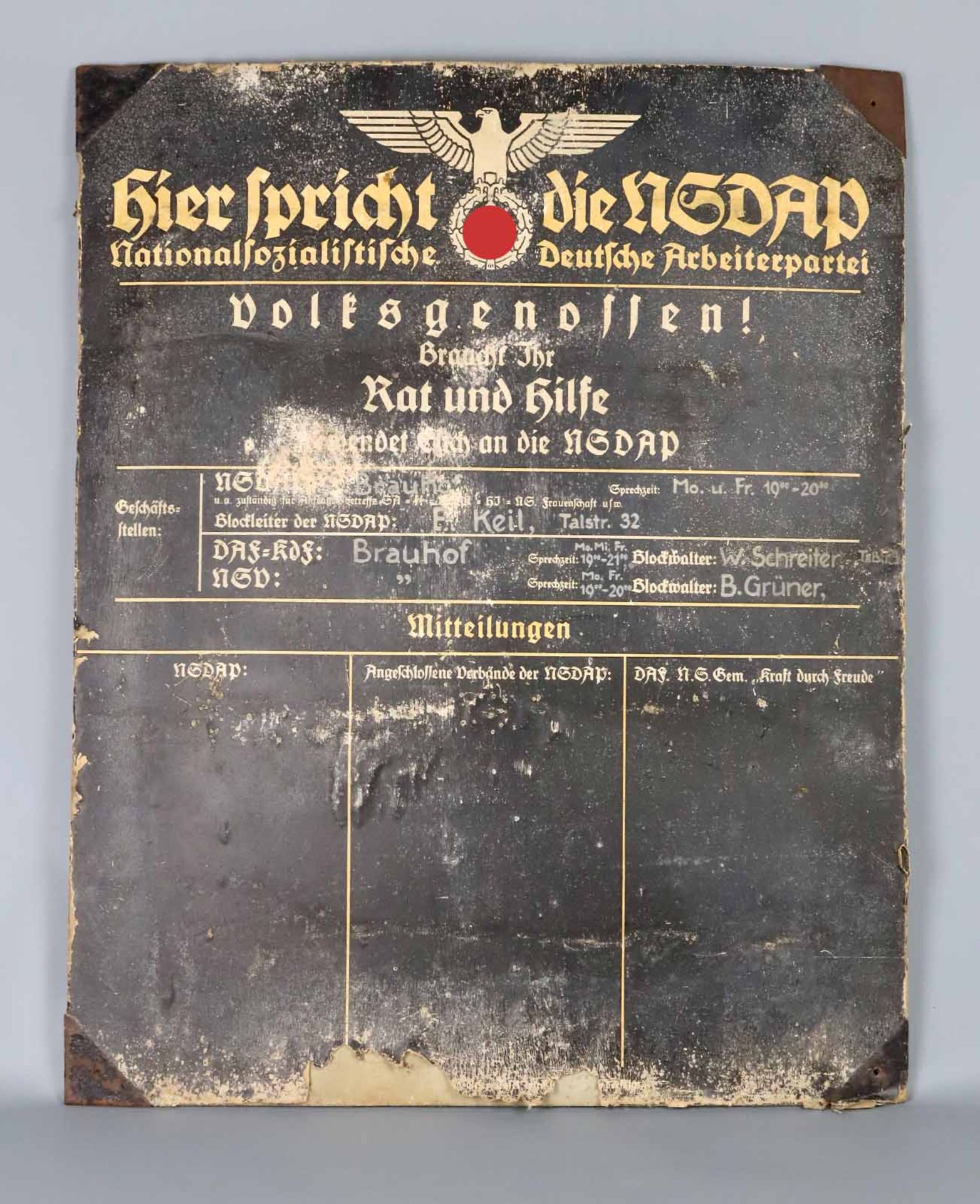 Informationstafel NSDAP