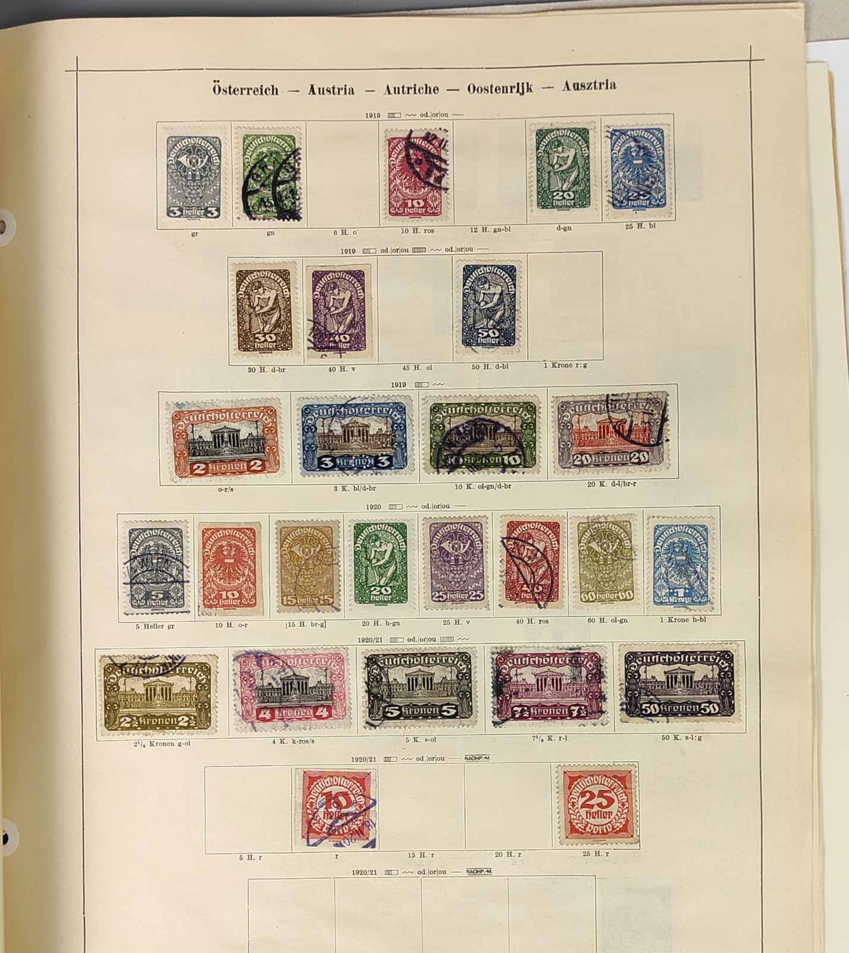 Sammlung Briefmarken Österreich, Schweiz ab 1862 - Bild 3 aus 4