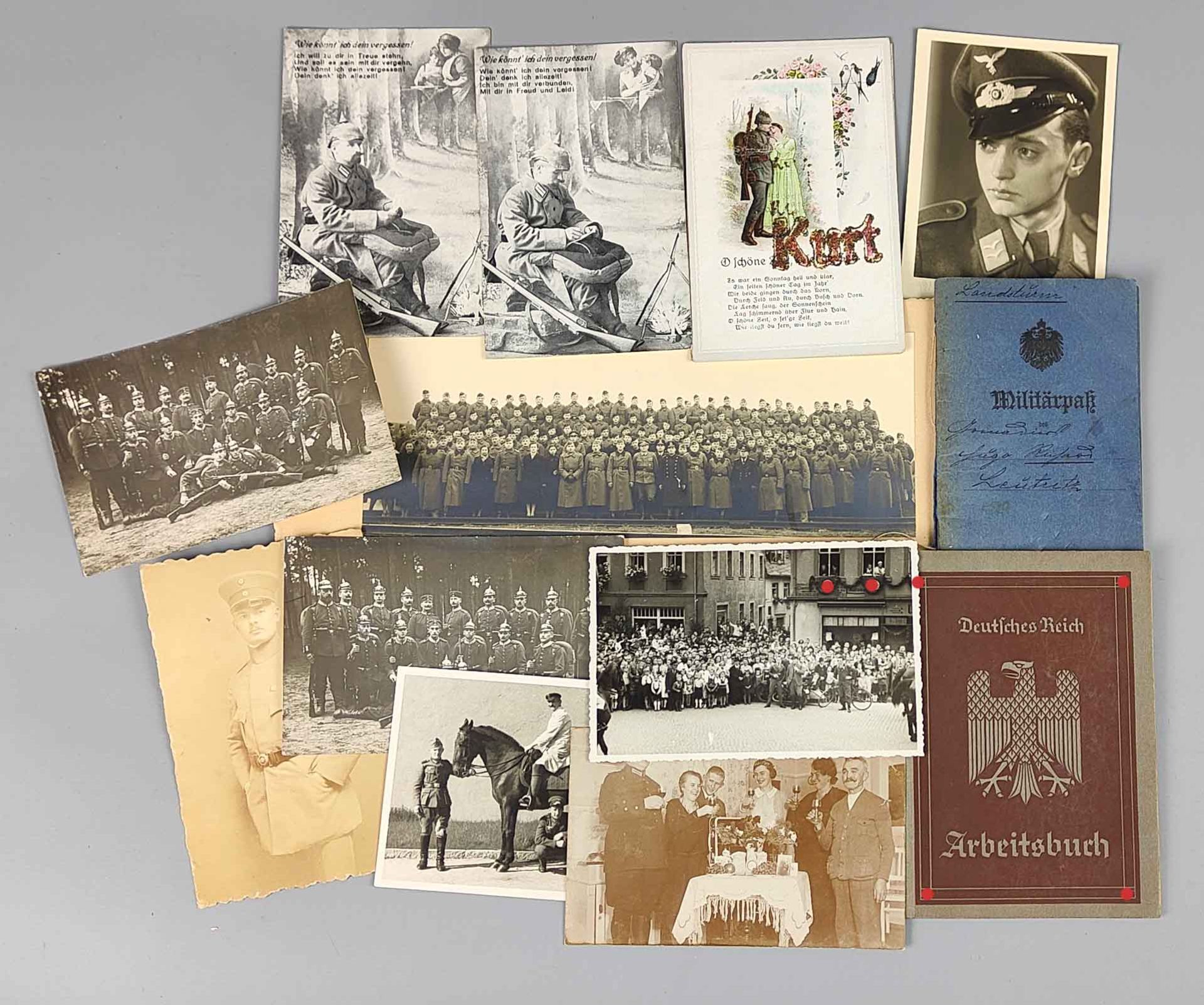 Militärpass und -fotos