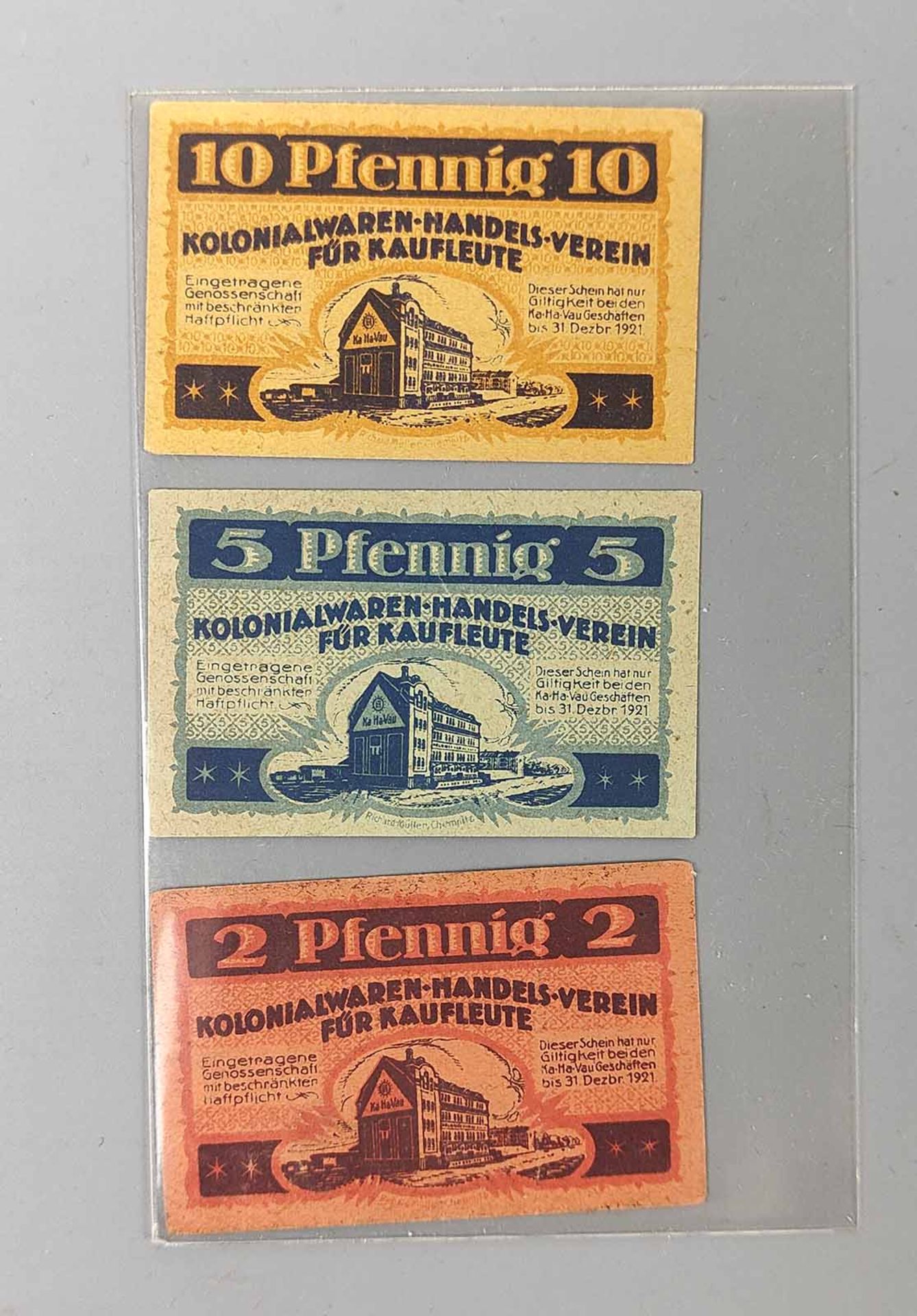 2, 5 und 10 Pfennig Kolonialwaren-Handels-Verein