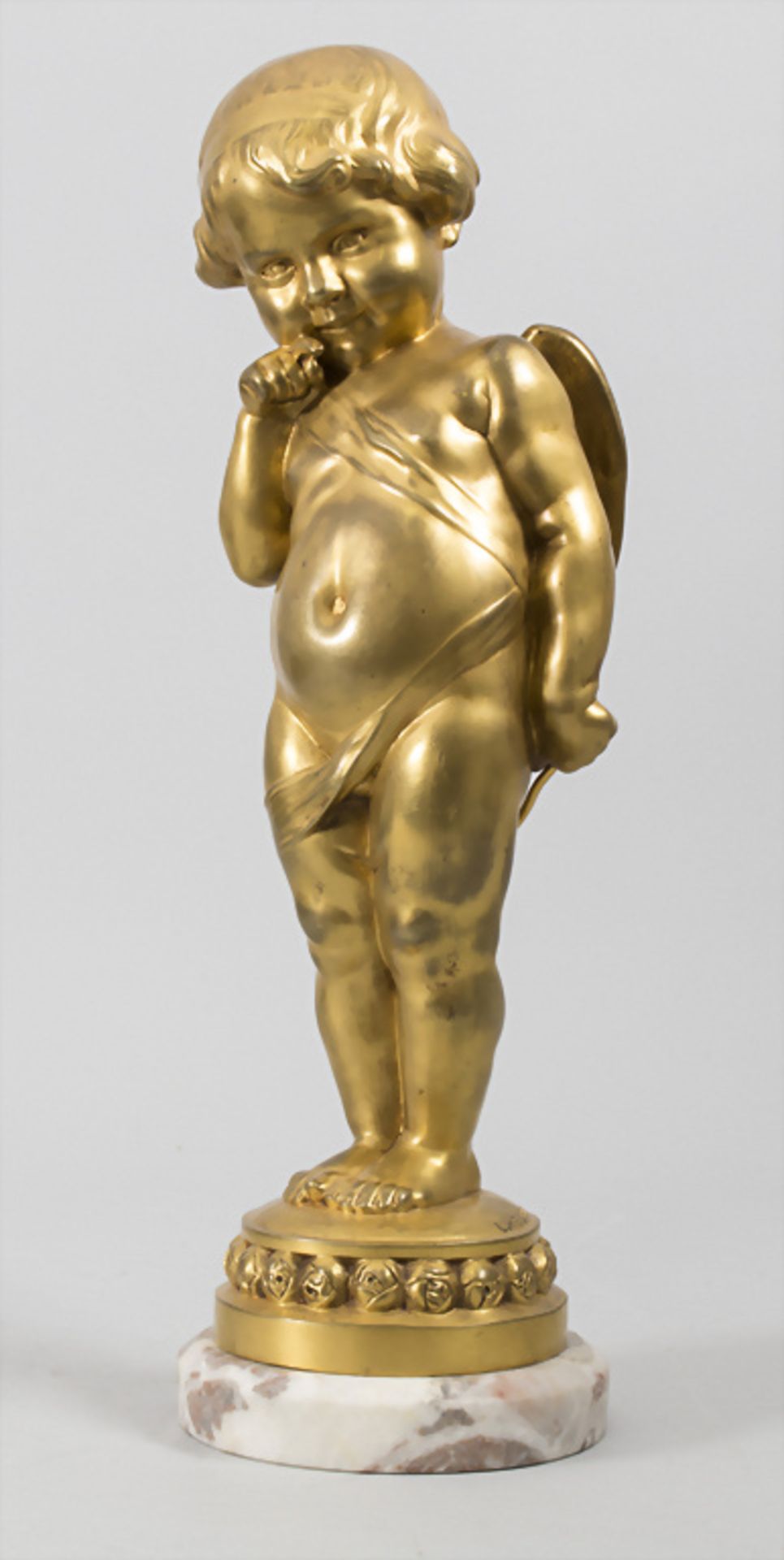 Lucienne Antoinette Heuvelmanns (1885-1944), Bronze 'Nachdenklicher Amor' / A bronze sculpture ...