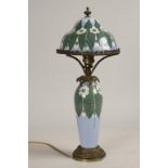 Jugendstil Lampe / An Art Nouveau porcelain lamp, Frankreich, um 1910