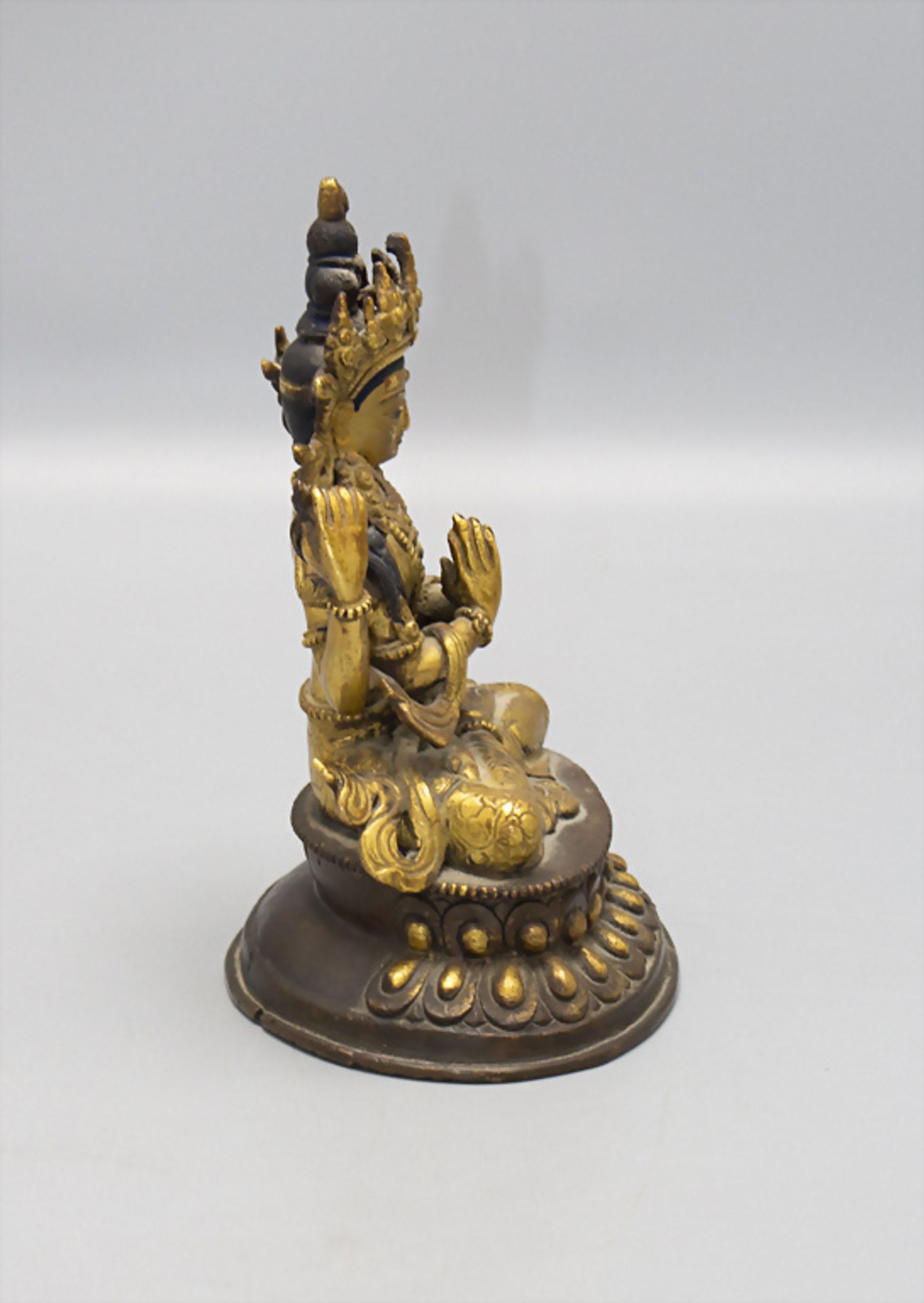 Bronze Bodhisattva Avalokiteshvara, Tibet, wohl um 1900 - Image 4 of 5