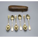 6 Teelöffel / A set of 6 tea spoons, Tobias Ludwig Krug, Straßburg / Strasbourg, um 1750