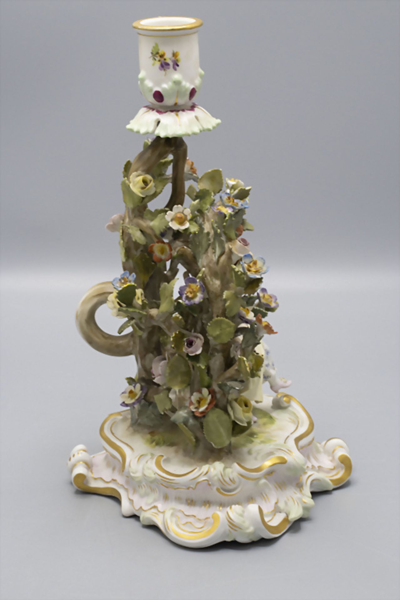 Figürlicher Handleuchter / A figural candlestick, Meissen, 1860-1924 - Bild 5 aus 8