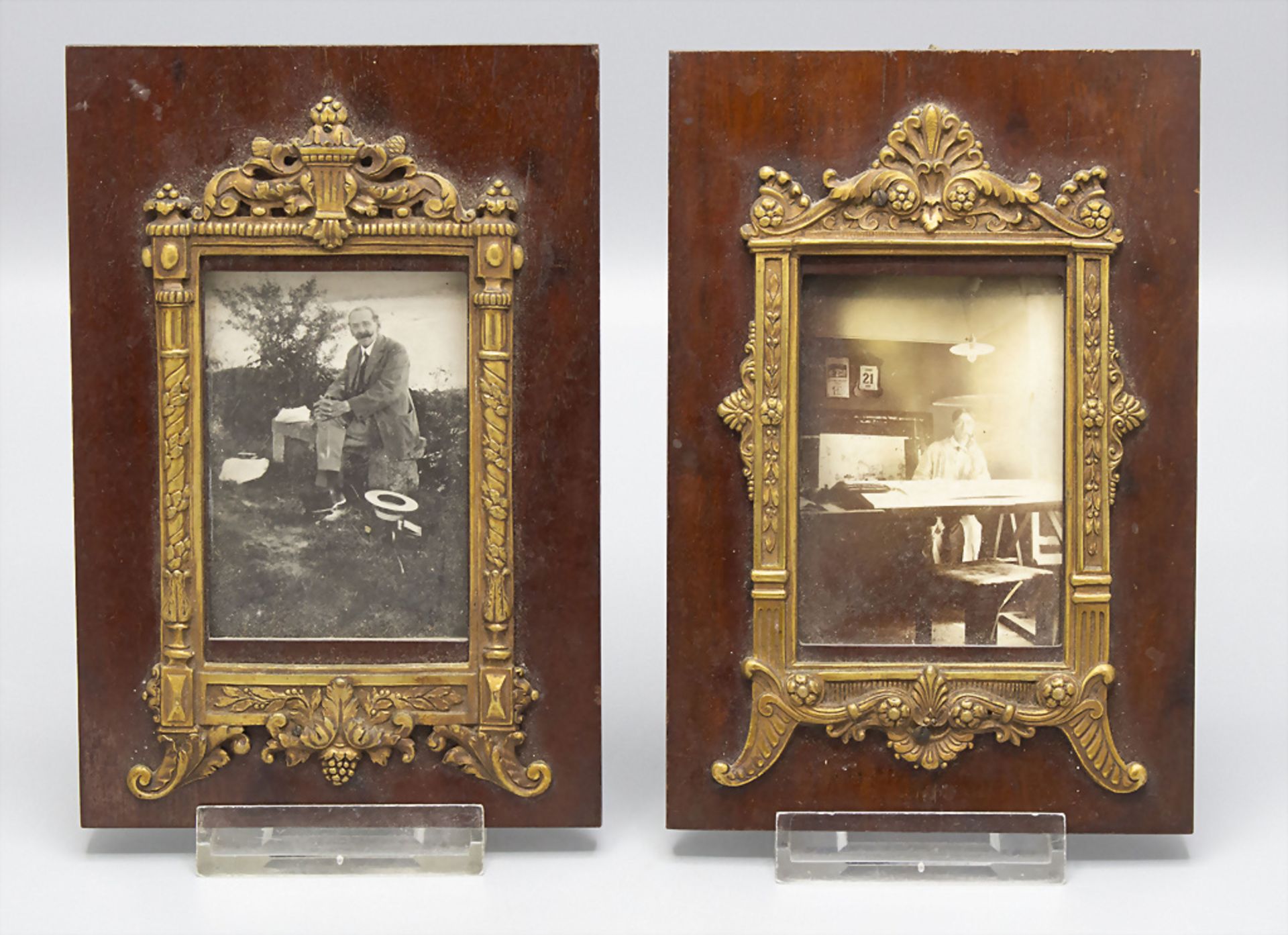 Paar Gründerzeit Fotorahmen / A pair of picture frame, um 1880