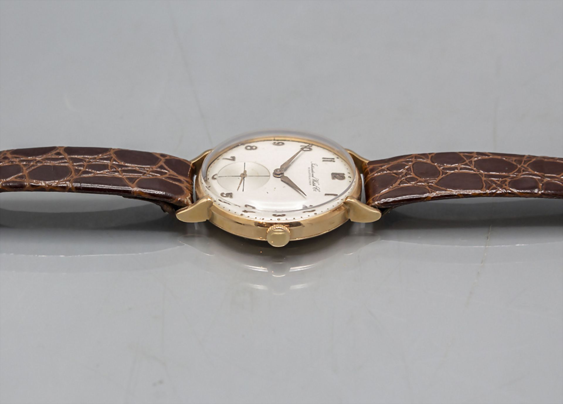 Herrenarmbanduhr / An 18 ct gold men's wristwatch, IWC, Schaffhausen, Schweiz / Swiss, um 1941 - Image 3 of 7