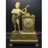 Bronze Pendule Époque Restauration / An ormolu mantel clock, Frankreich, um 1820