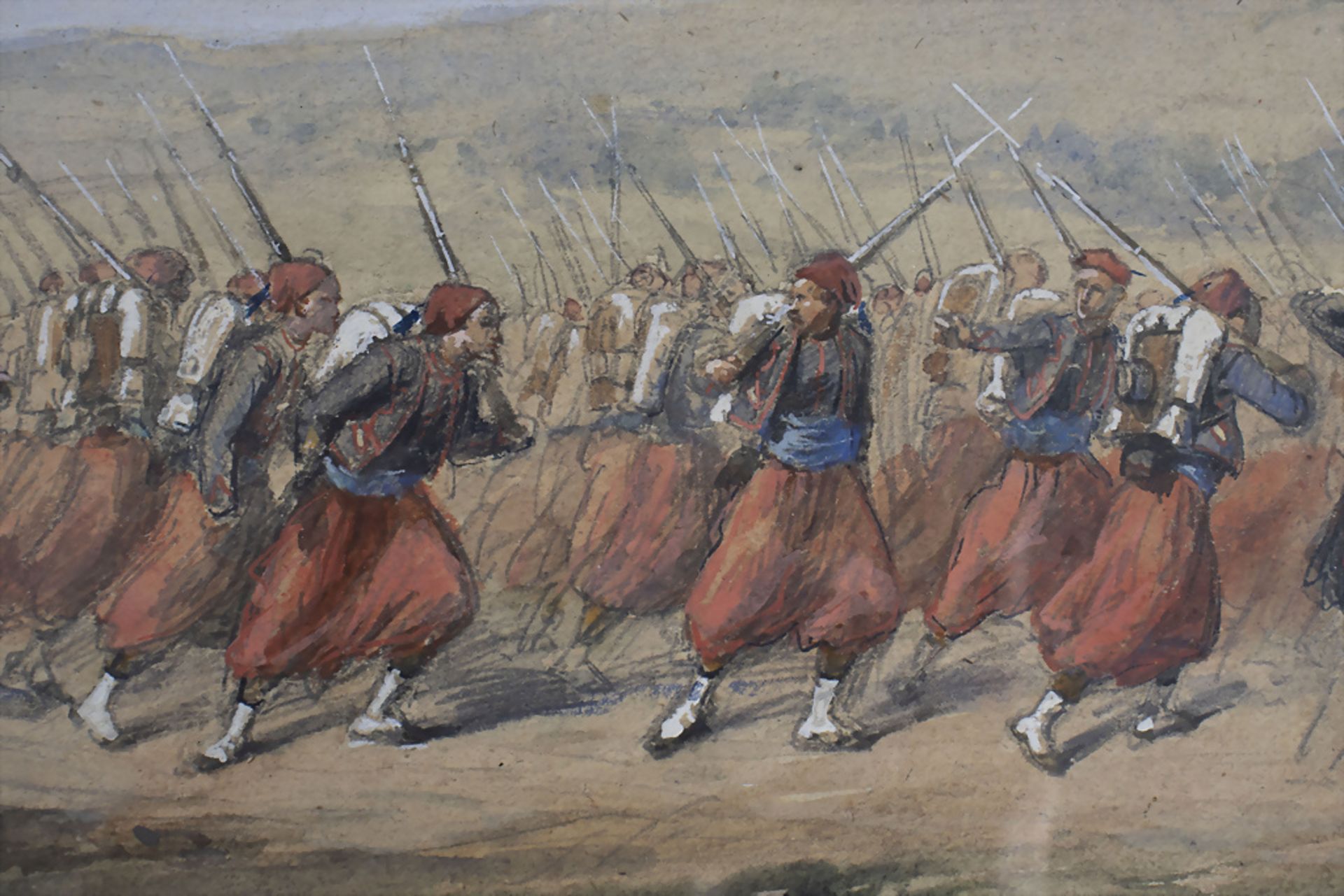 Algerische Soldaten vor der Schlacht / Algerian soldiers before the battle, Frankreich, 19.-20. Jh. - Bild 3 aus 6