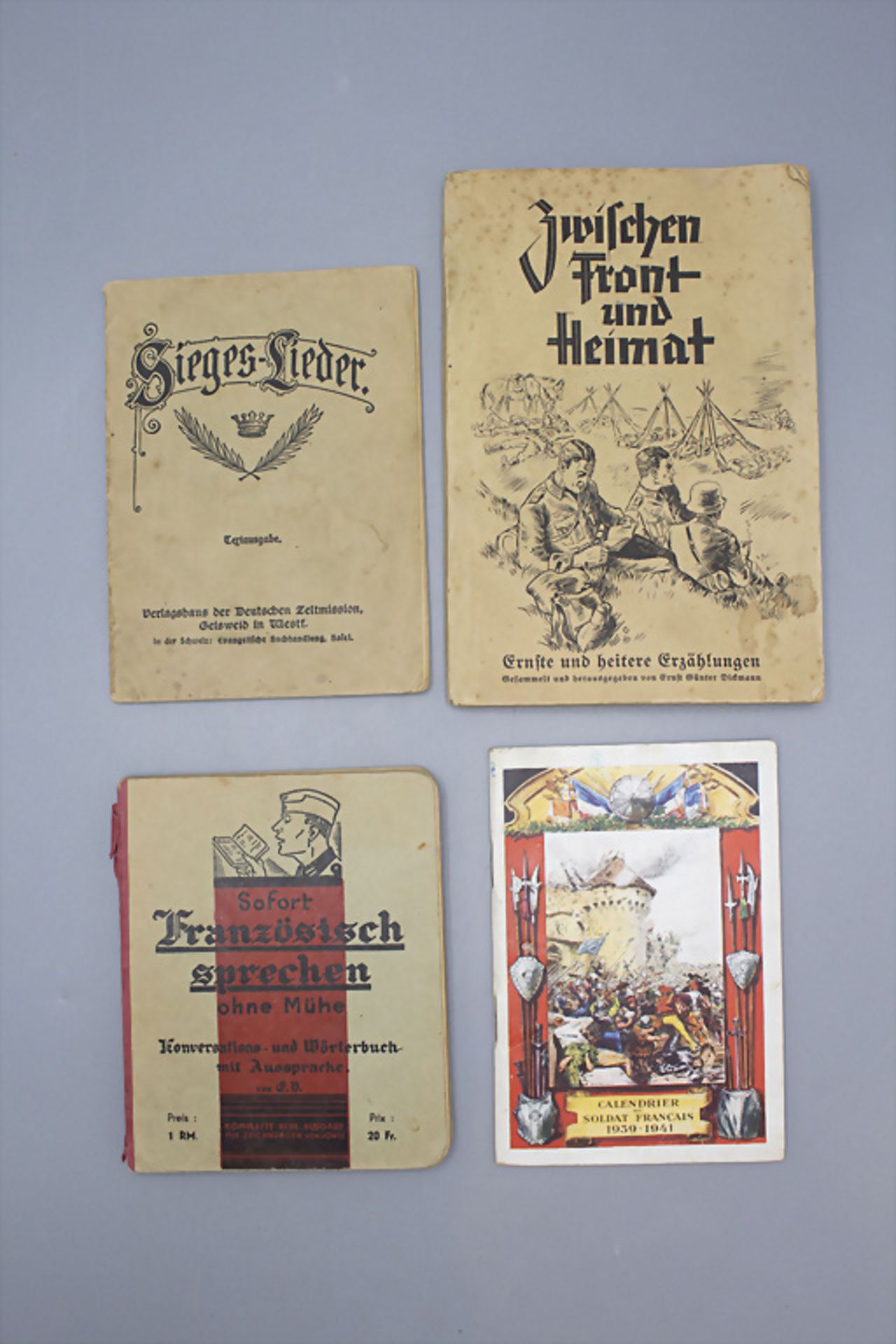 4 kleine Bücher / 4 small books, überwiegend 3. Reich