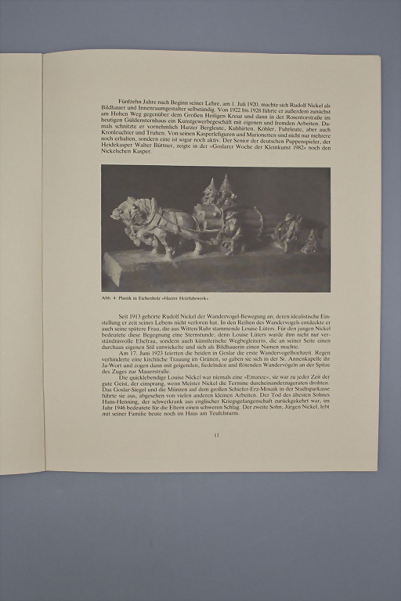 Monographie über den Goslarer Künstler Rudolf Nickel (1890-1975), mit Zeitungsartikeln über ... - Image 5 of 6