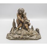 Barock Bronze mit zwei Knaben / A Baroque bronze group of 2 boys, Frankreich, 18.-19. Jh.