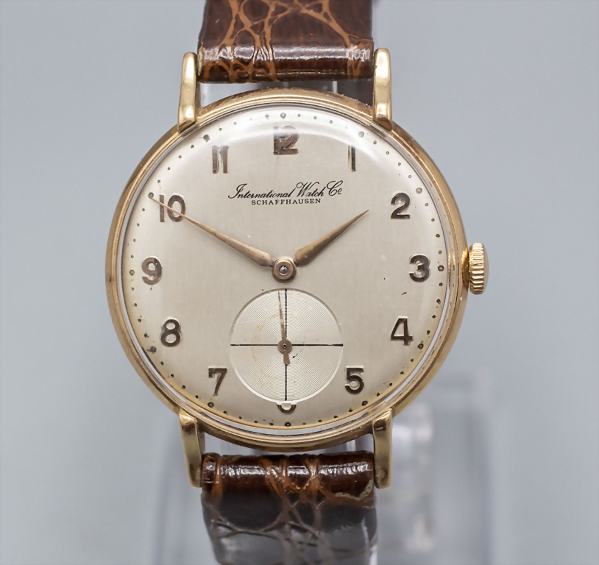 Herrenarmbanduhr / An 18 ct gold men's wristwatch, IWC, Schaffhausen, Schweiz / Swiss, um 1941