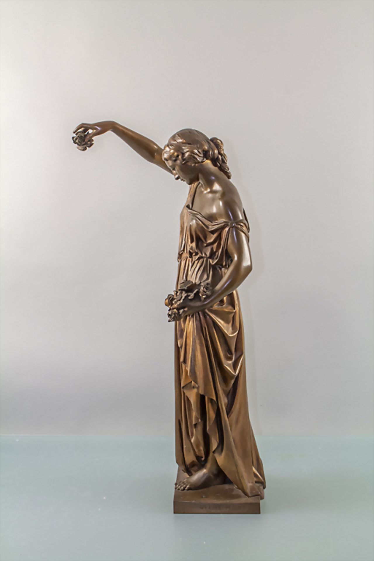 Bronzeskulptur der Flora / A bronze sculpture of Flora, Aime Millet, Frankreich um 1900 - Image 3 of 7