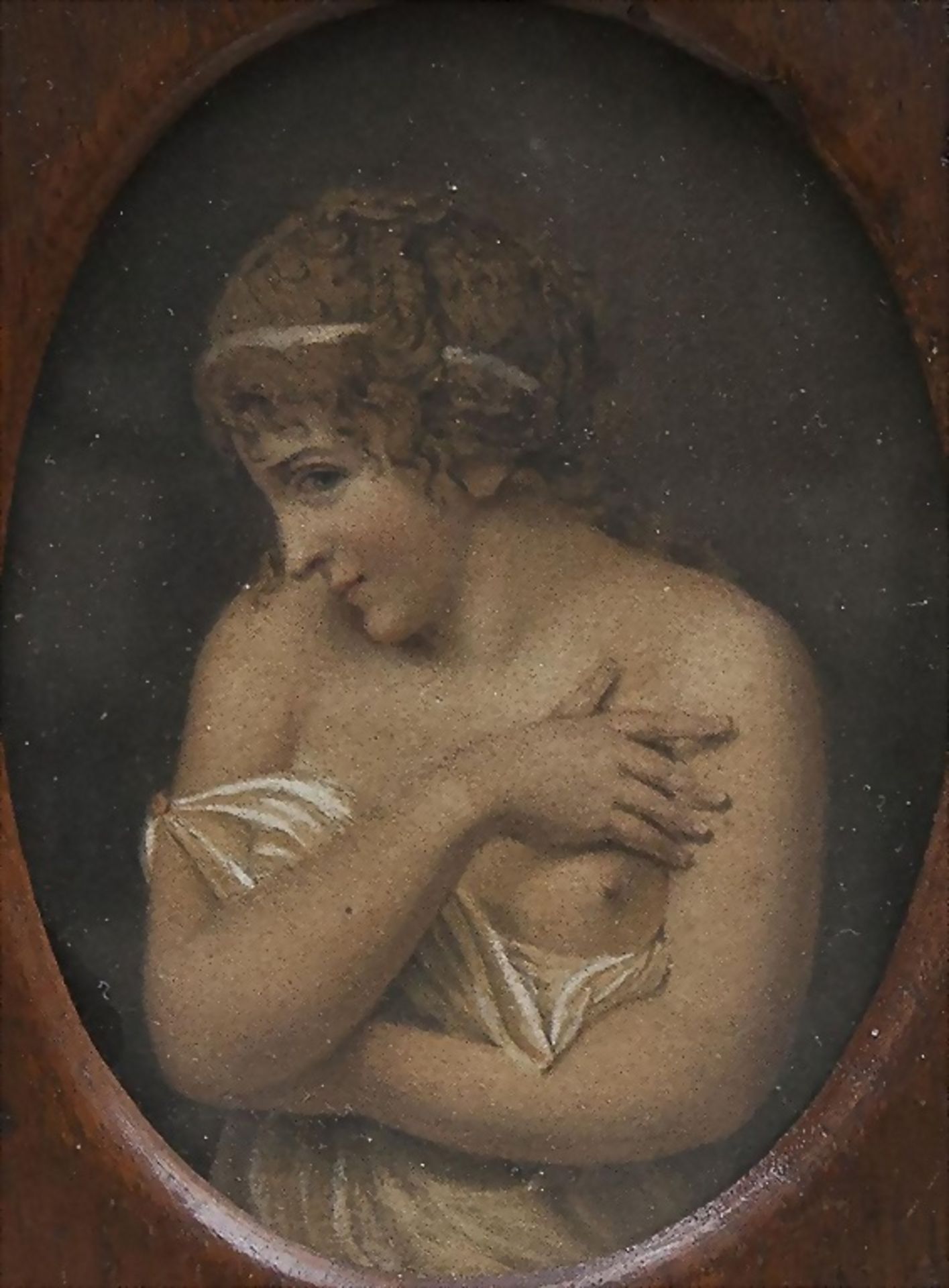 Erotische Miniatur eines Mädchens/Erotic Miniature of a Girl, 19. Jh. - Image 2 of 2