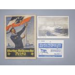 Programmheft, Eintrittskarte und Postkarte der Marine Volkswoche in Kiel, 11.-16. Juni 1935