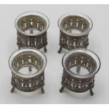 4 runde Salieren / A set of 4 salt cellars, Frankreich, um 1900