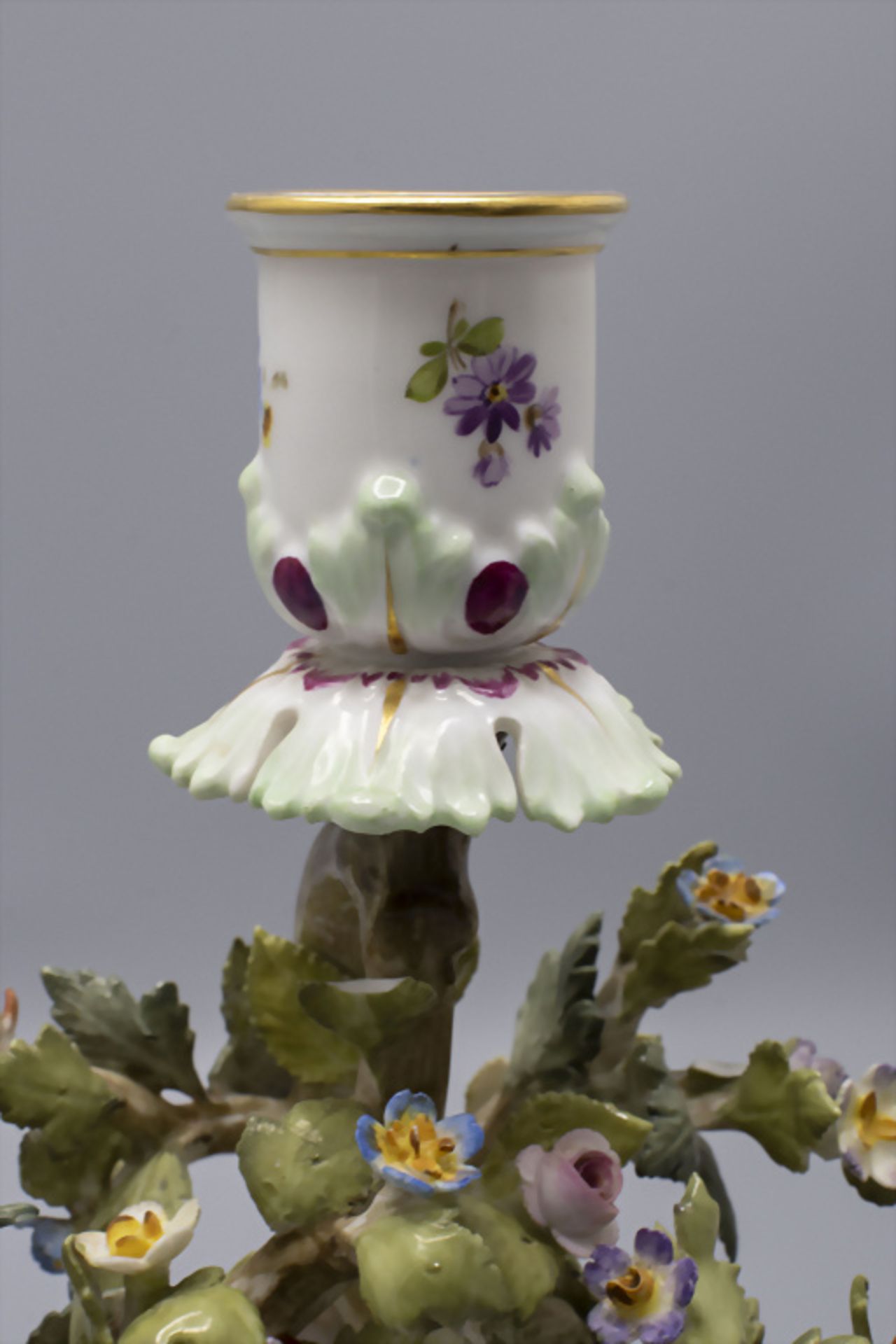 Figürlicher Handleuchter / A figural candlestick, Meissen, 1860-1924 - Bild 7 aus 9