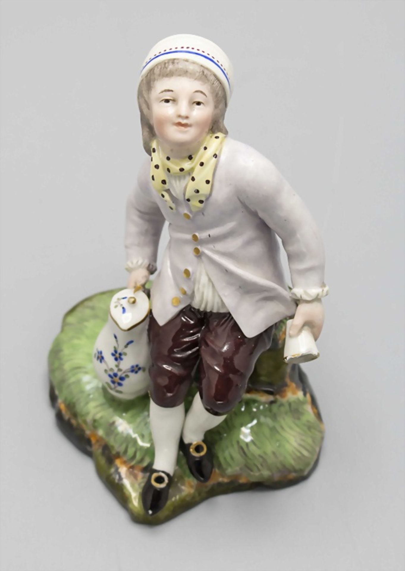 Kinderfigur 'Knabe mit Becher und Kanne' / A boy with a jug and a cup, wohl Passau, Anfang 20. Jh. - Image 6 of 6