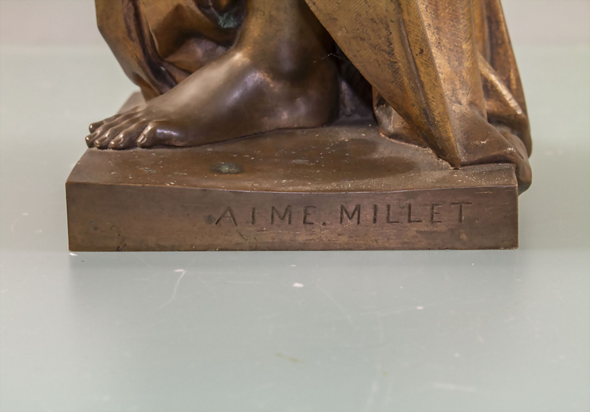 Bronzeskulptur der Flora / A bronze sculpture of Flora, Aime Millet, Frankreich um 1900 - Image 6 of 7